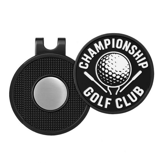 black plated enamel golf ball marker hat clip