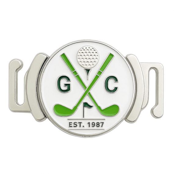 custom logo metal shoe clip golf ball marker for souvenir