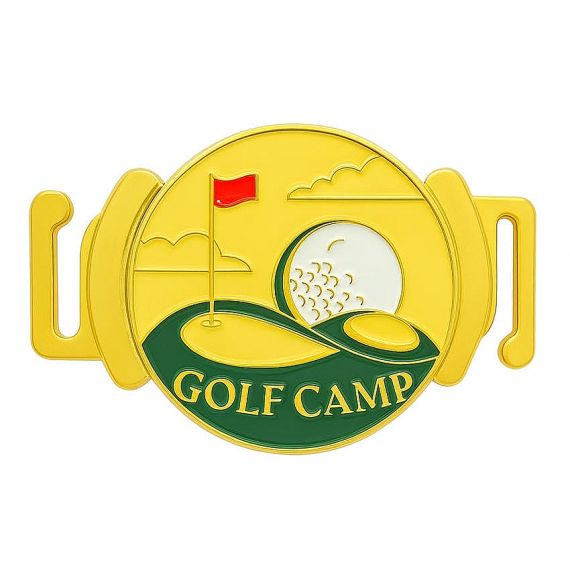gold plated enamel golf ball marker shoe clip
