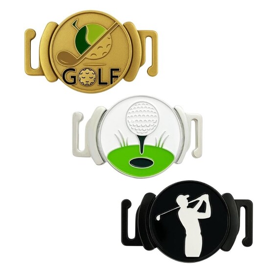 Golf Magnetic Shoe Clips - Custom metal golf shoe clips with magnetic ball markers
