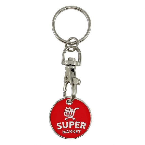 Iron shopping cart token keychain