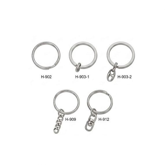 custom metal keychain attachment split rings