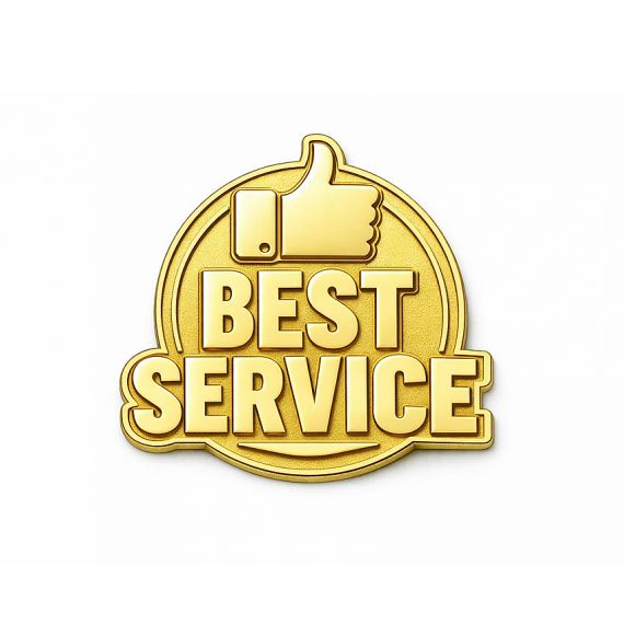 manuafactor custom die struck gold plated service lapel pin
