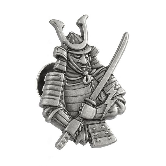customized samurai pin without color