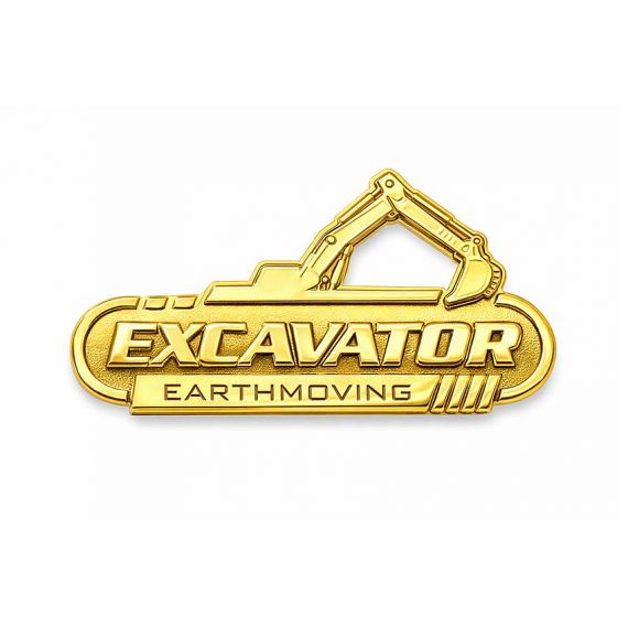 custom stamped logo branded metal pin badge