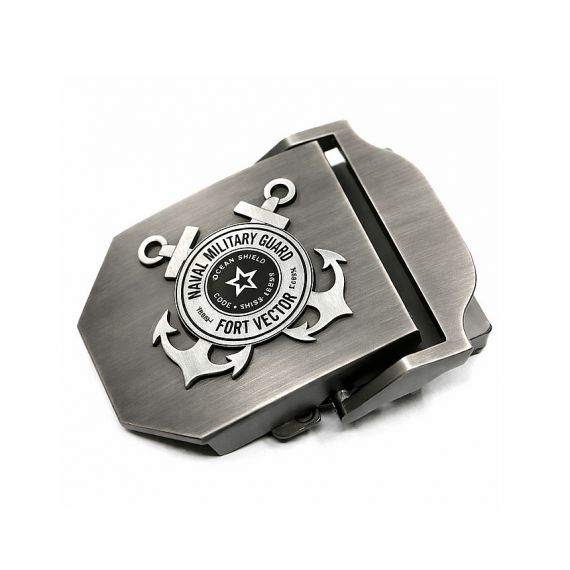 Custom naval military guard metal belt buckle