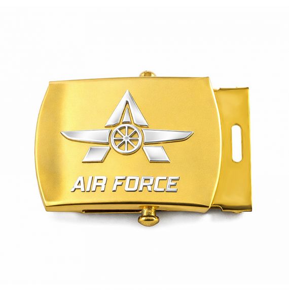 Custom Air Force gold metal belt buckle