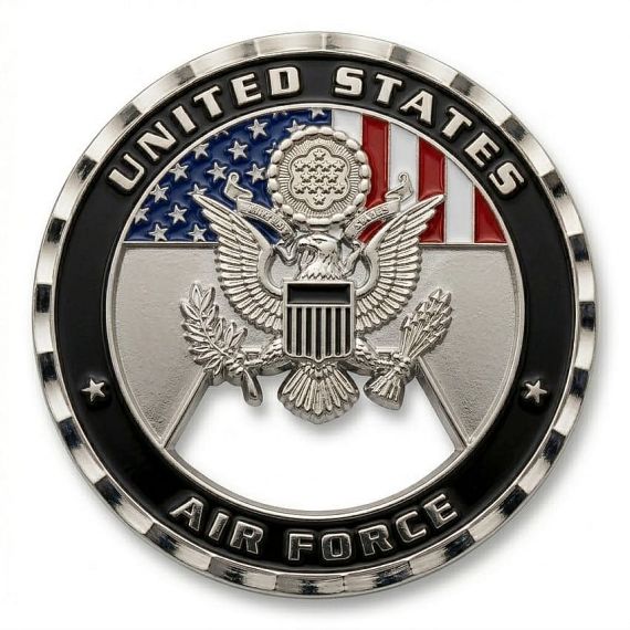 Silver United States Air Force military bottle opener