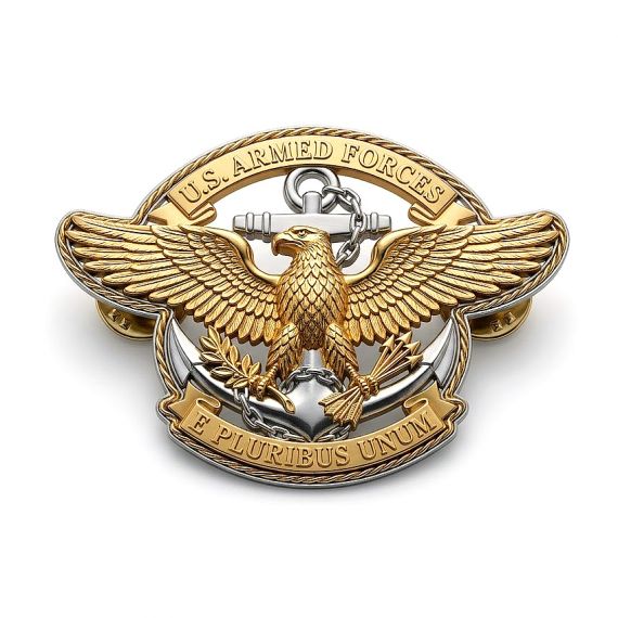 U.S. Armed Forces eagle wings badge