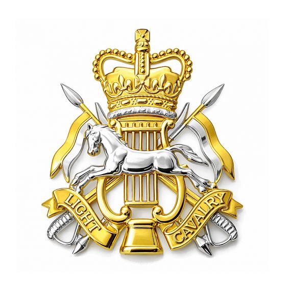 Light cavalry crest with crown and horse