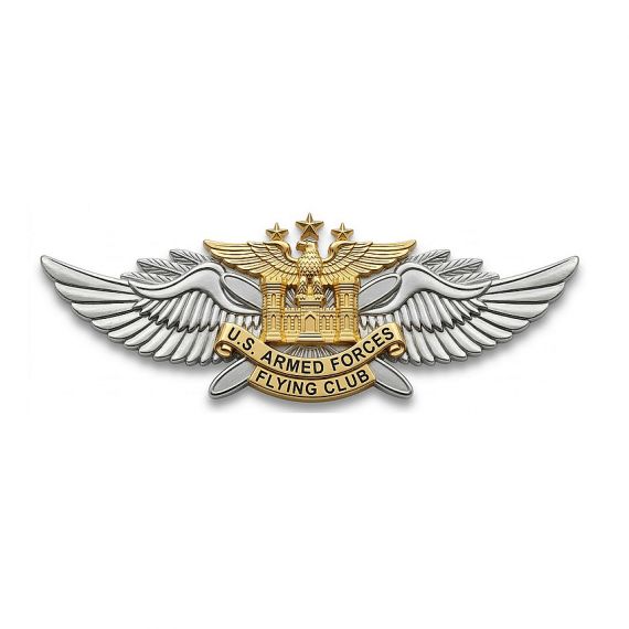 U.S. Armed Forces flying club wings badge