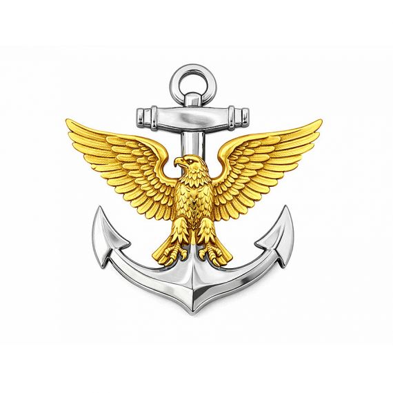 Royal gold castle silver sunburst pin
