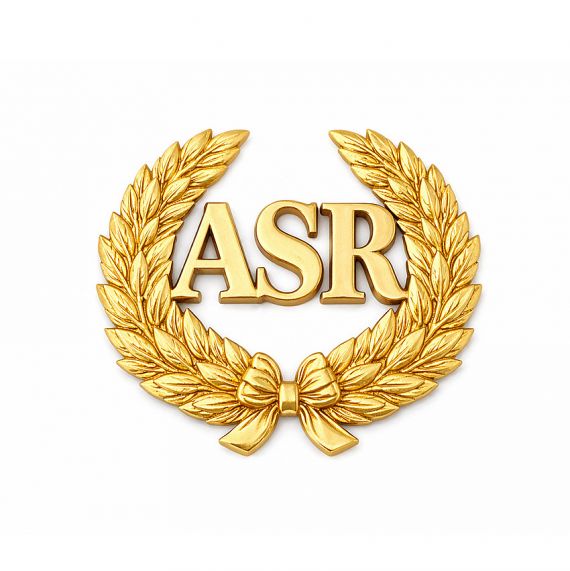 Gold ASR laurel wreath with bow pin