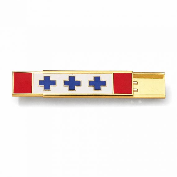 Gold slide-on citation bar with soft enamel