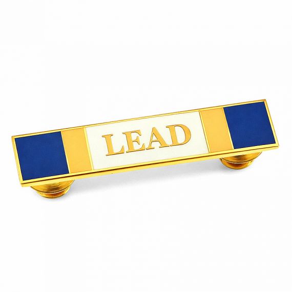 Gold LEAD citation bar with soft enamel