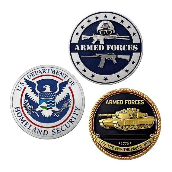 Custom soft enamel 3D military challenge coins