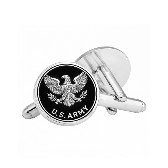 Silver plated U.S. Army emblem cufflinks