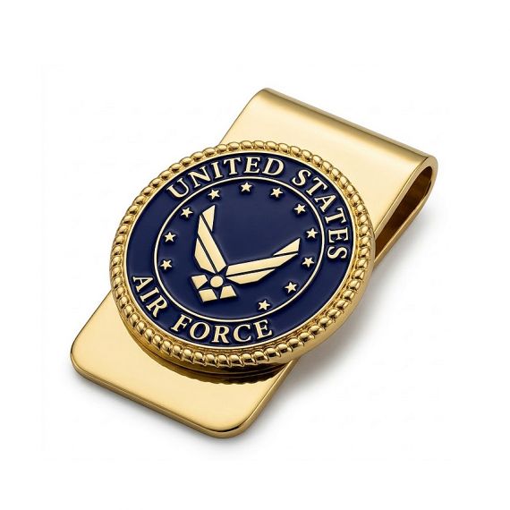 Gold US Air Force soft enamel money clip