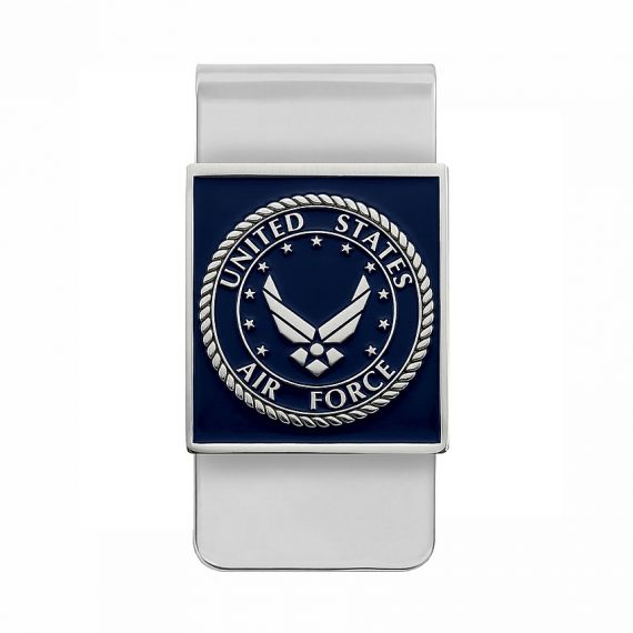 Silver US Air Force soft enamel money clip