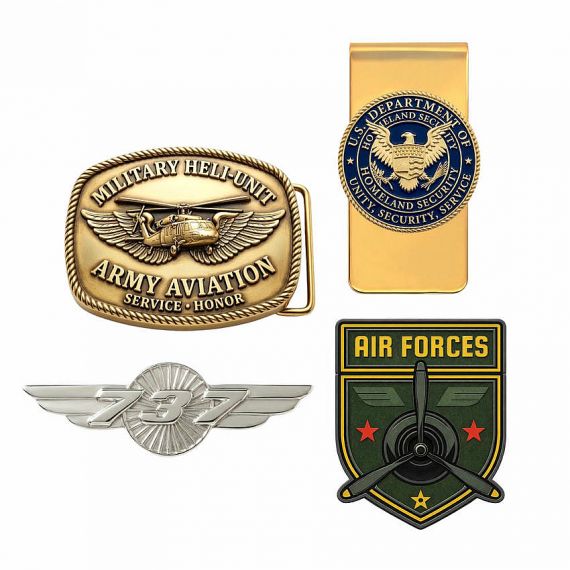 Military & Police Honors - Professional military and police honor products including custom belt buckles, money clips, and pilot wings pins; 100pcs MOQ from Vietnam factory.