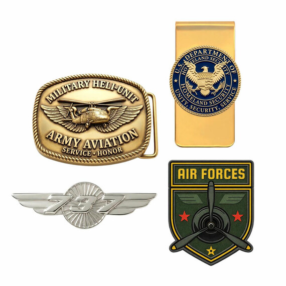 Military & Police Honors - Professional military and police honor products including custom belt buckles, money clips, and pilot wings pins; 100pcs MOQ from Vietnam factory.