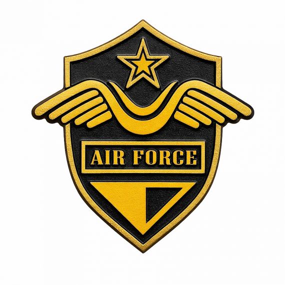 Air force badge enamel pin with wings