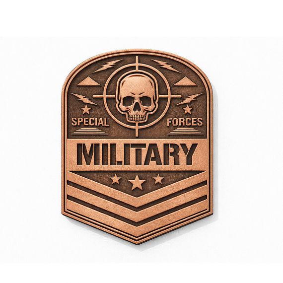 Military commendation award metal pin