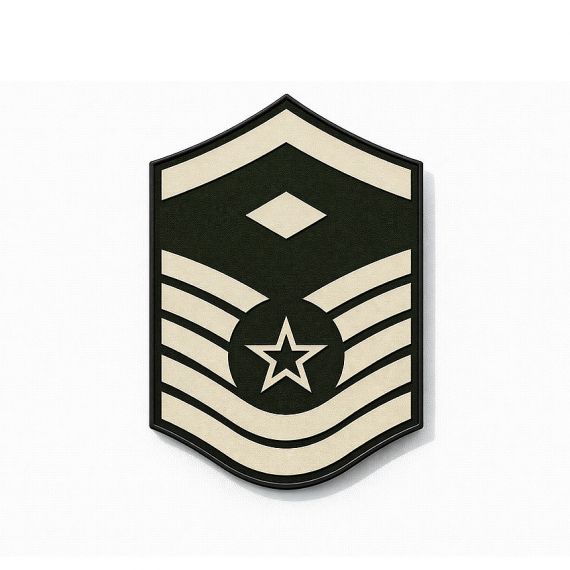 Military rank insignia enamel pin with star
