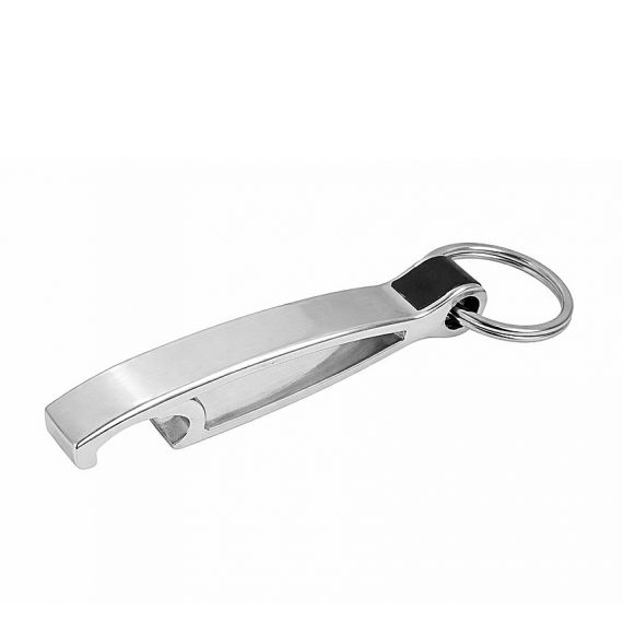 zinc alloy bottle opener keychain with custom logo engraved