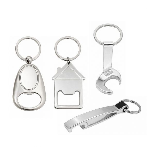 Bottle Opener Keychains (Open Design) - functional designs ready-made zinc alloy bottle opener keychains
