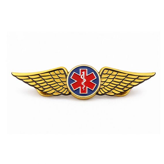 Custom medical EMT pilot wings metal pin