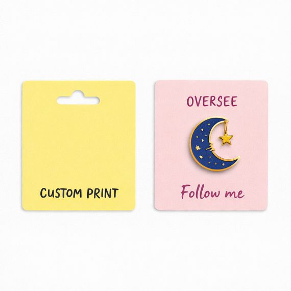 Custom printed backing cards for enamel pins