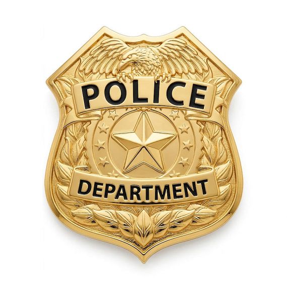 Gold Police Law Enforcement Badge