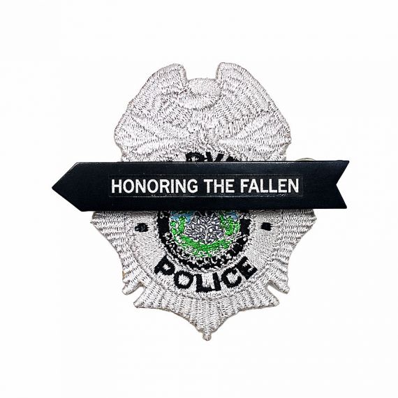 Honoring the Fallen" black mourning band on patch