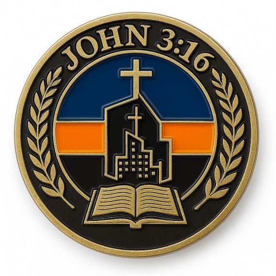 John 3:16 Bible church souvenir metal coin