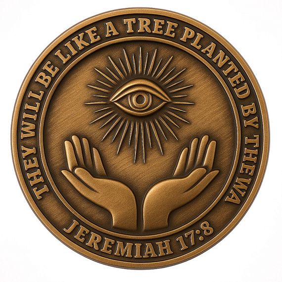 custom made bronze religious coin