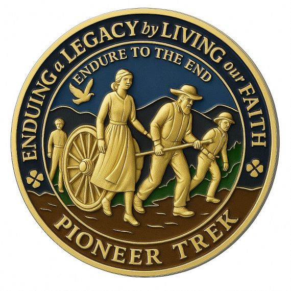 metal faith Pioneer Handcart Trek Commemorative Medallion Coins