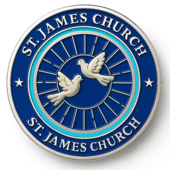 St. James Church belief metal coin
