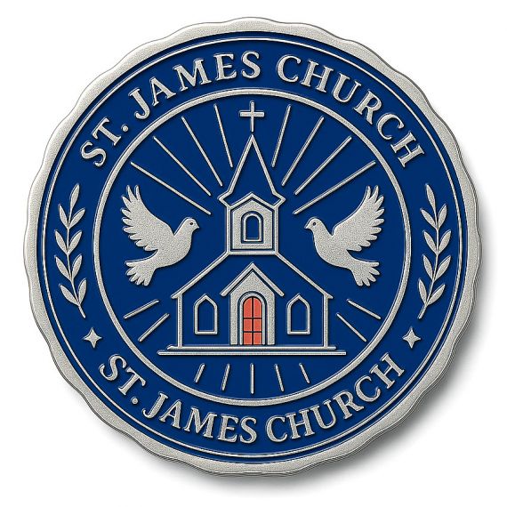 St. James Church metal religious pray coin