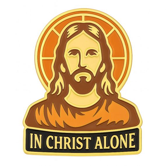 Custom Jesus Christ gold-plated enamel lapel pin