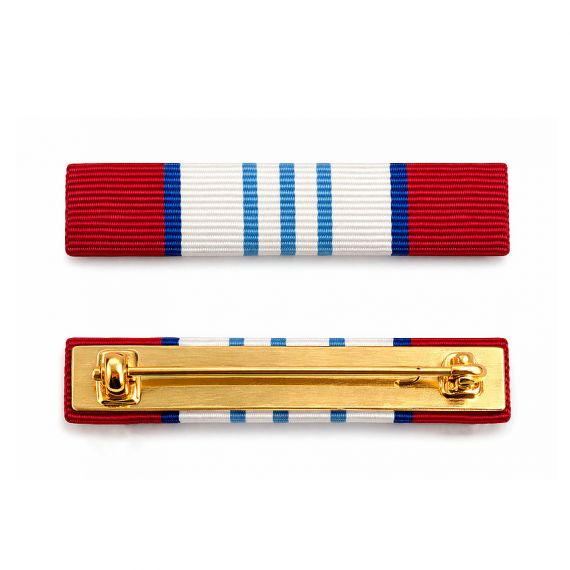 Military ribbon bar with safety pin back