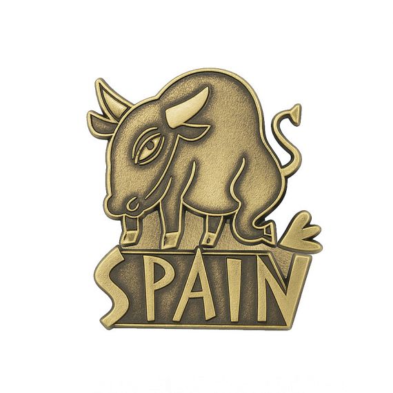 Italy souvenir pin with famous landmarks