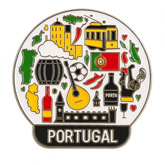 Custom Portugal souvenir culture themed enamel lapel pin