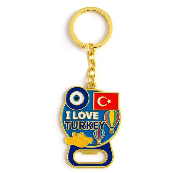 metal Turkey icon enamel souvenir bottle opener keychain