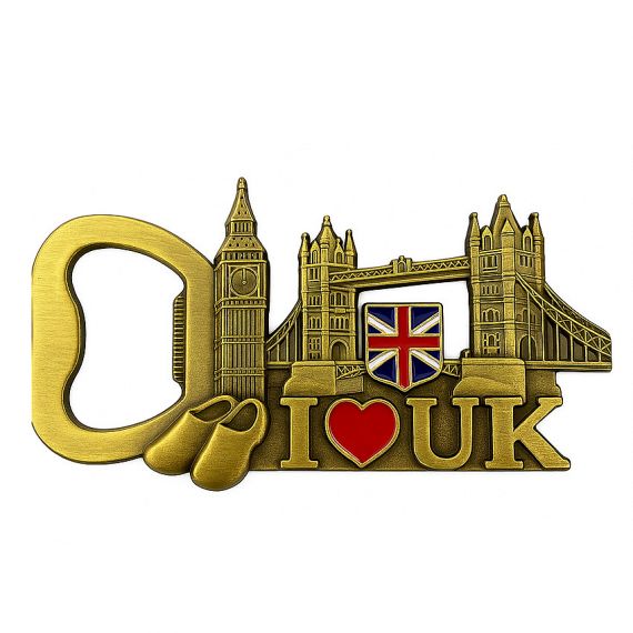 Antique gold UK souvenir bottle opener for gifts