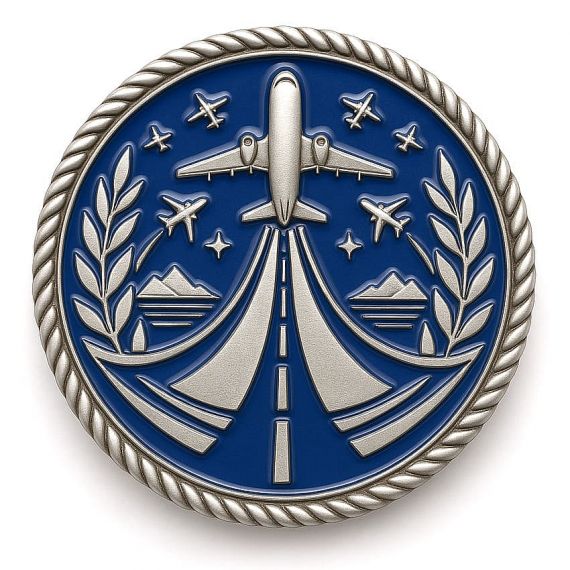 zinc alloy enaeml aviation challenge coin