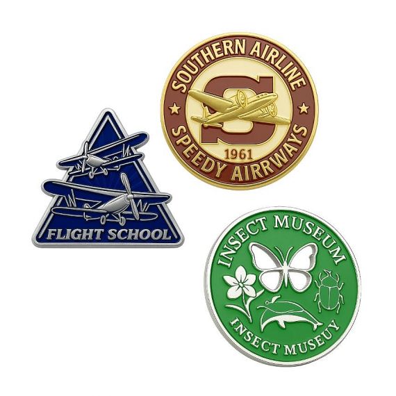Custom metal enamel coins in zinc alloy material