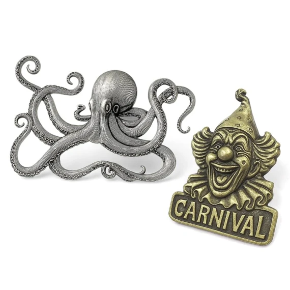 Zinc Alloy 3D Cast Pins - Customized Zinc Alloy die casted lapel pins
