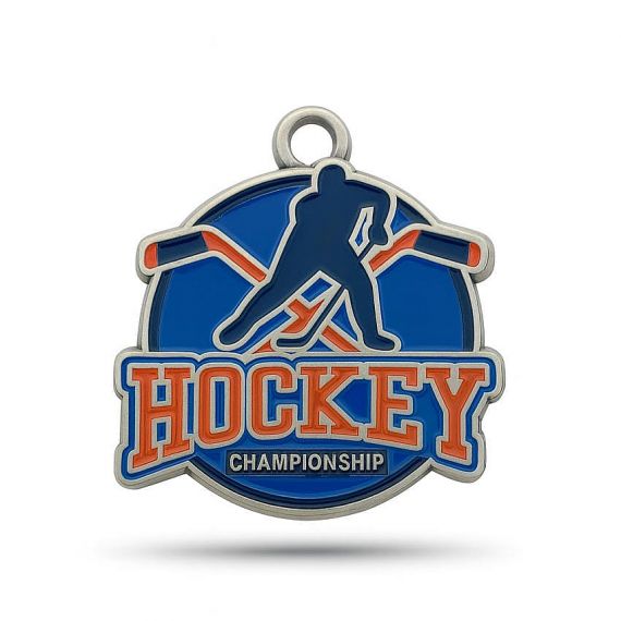 Zinc alloy hockey championship award medal
