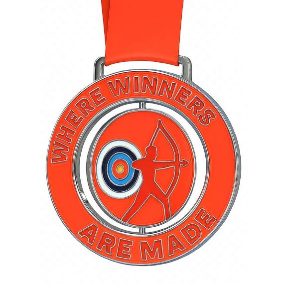 Zinc alloy archery spinning medal